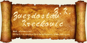 Zvezdoslav Krečković vizit kartica